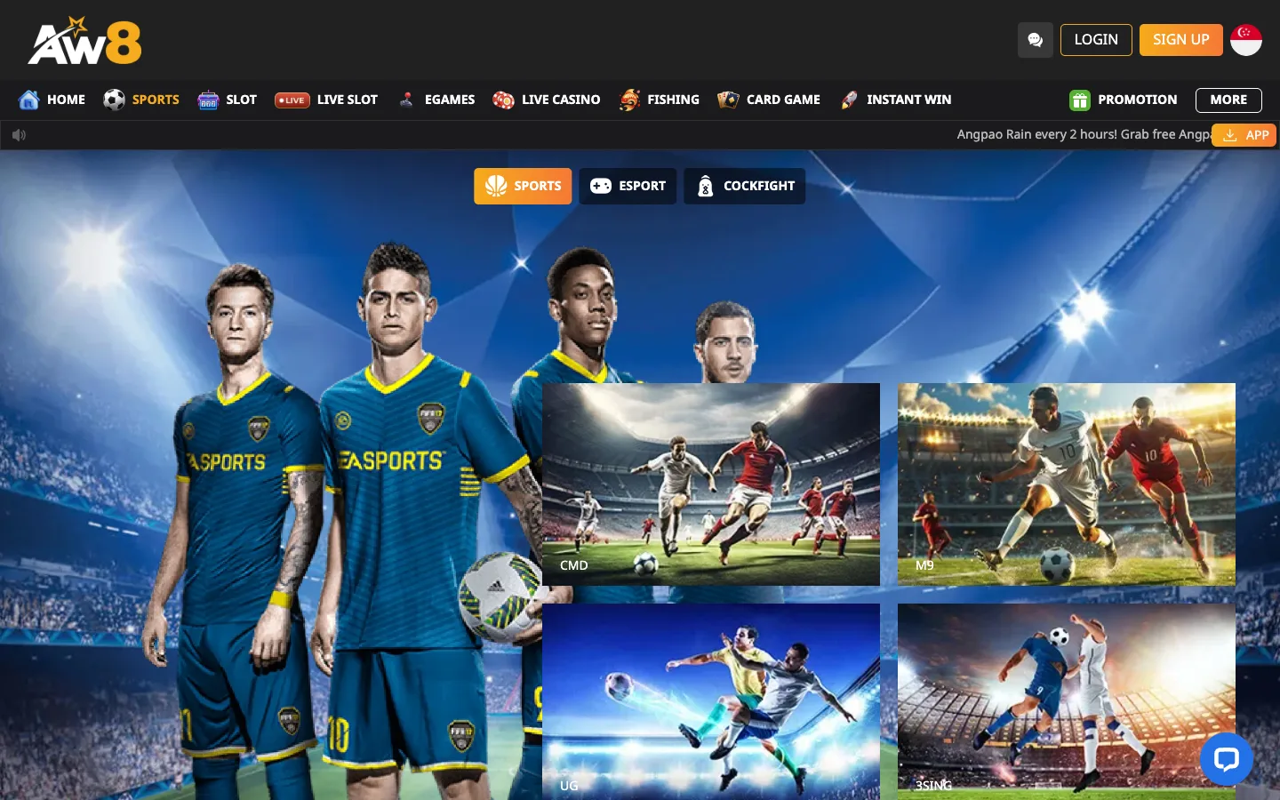 AW8 Pro Singapore sportsbook