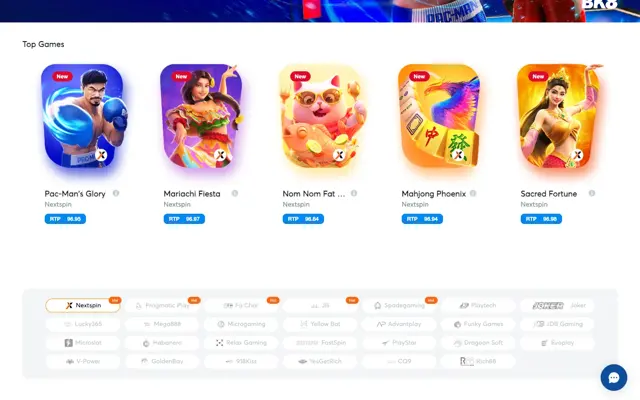 Lobi slot BK8 Malaysia dengan 27 pembekal termasuk Pragmatic Play, JILI dan Mega888