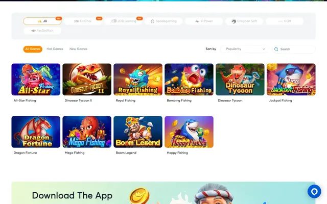 BK8 fishing games lobby with JILI, Fa Chai, JDB and Spadegaming