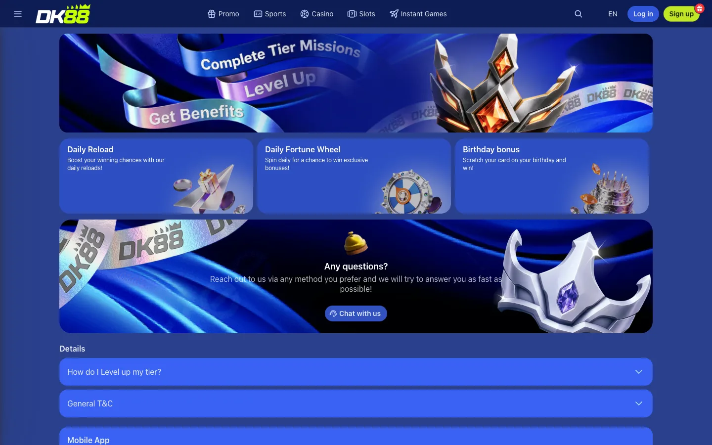 DK88 VIP programme page