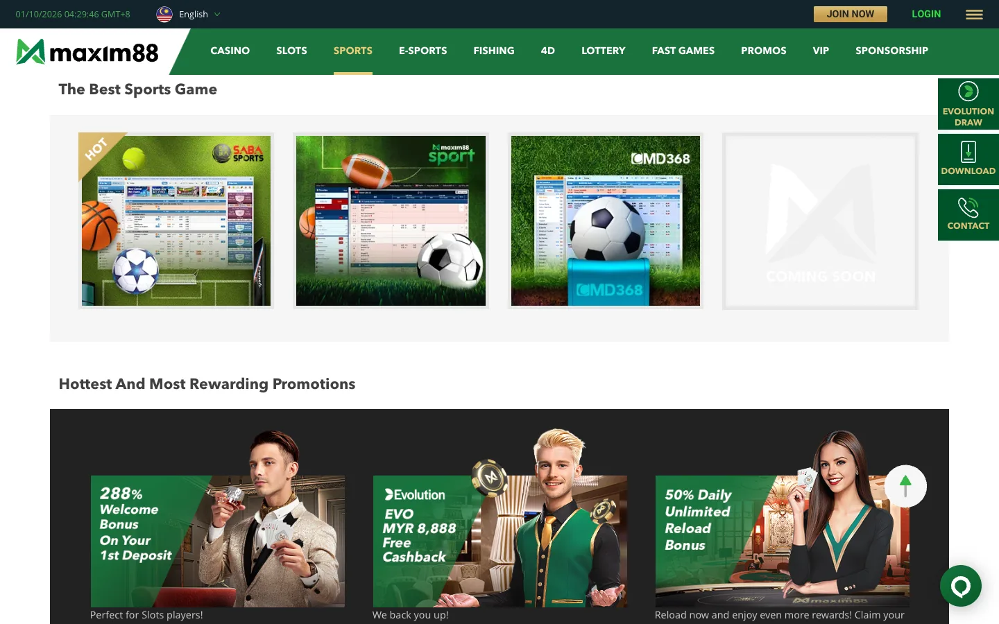 Maxim88 sportsbook providers